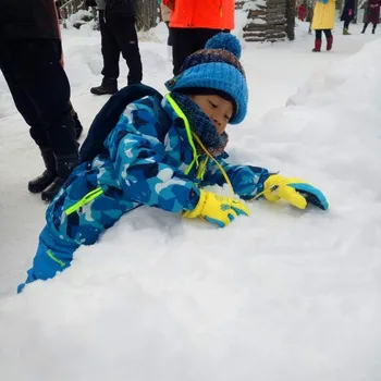 Deti Lyžiarske Oblek -30 Stupeň Chlapci Dievča Oblečenie Set Detský Snowboard Nepremokavé Vonkajšie Športové Bundy Nohavice, Oblečenie Snowsuit Teen