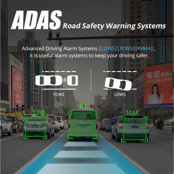 Bluavido 4G ADAS Android 8.1 Panel DVR GPS Navigácie FHD 1080P Duálny Objektív Auto Kamera WiFi Diaľkové Monitorovanie Nahrávač