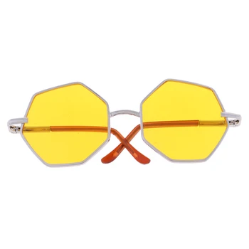 Prettyia Módne Hexagon Rám Okuliarov, slnečné Okuliare Pre 20-25 cm BJD Bábiky