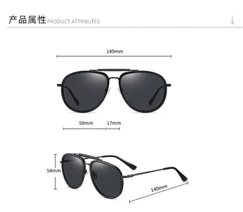 Nový klasický dizajn značky Letectva mužov polarizované slnečné okuliare dvojitý lúč veľký rám žaba zrkadlo ženy módne slnečné okuliare UV400