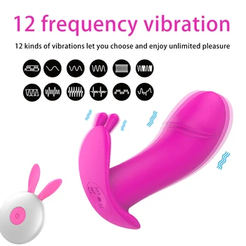 12 Rýchlosť Bezdrôtového Diaľkového Dildo Vibrátor Rabbit Vibrátor USB Nabíjateľné Vodotesný Silikónový Vibrátor, Dildo Ženská Masturbácia