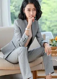 2020 Módne p5xl Slim Bunda ženy Split Jediného Tlačidla OL Elegantné Sako Outwear dve kus nohavice vyhovovali Business Office Pracovné oblečenie