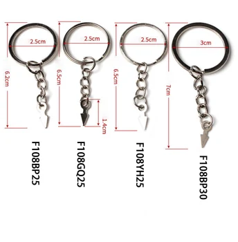 REGELIN Skrutky, Závitové hrot šípu Kolíky Keychain Split Krúžok kľúčenky Keyrings 20pcs/veľa DIY Retro Móda Keychains Príslušenstvo