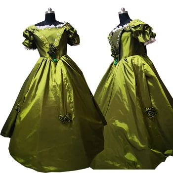 HistoricalCustomer-vyrobené Viktoriánskej šaty 1860s Občianskej vojny Šaty Vintage Cosplay šaty Scarlett šaty SZ US6-36 V-296