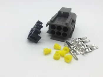 5 ks/veľa 6 Pin/Spôsob Muž Zapaľovacie Cievky Pack O2 Kyslíkový Senzor Konektor Zapojte Adaptér S Terminálmi A Tesnenia 7122-1864-40