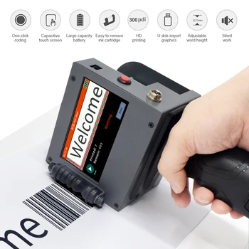 Dotykový Displej Ručné Prenosné Tlačiarne Mini pre Atramentové tlačiarne, Etikety Print Stroj Inteligentné USB QR Kód Atramentová Tlačiareň štítkov 2-50.8 mm