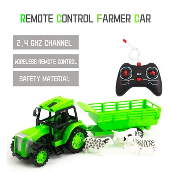 Detské diaľkové ovládanie vozidla simulácia farmár auto, traktor inžinierstvo automobilová chlapec hračka elektrické kombajn prepravca