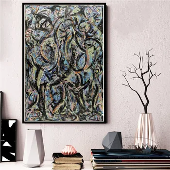 Jackson Pollock Abstraktné Maliarske Plátno Plagáty A Potlačou Obrazov Na Stenu Pre Obývacia Izba Vintage Poster Dekoratívne Domova
