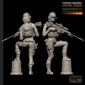 YUFan Model 1/35 Resinových žena sniper živice vojak Self-assembled YFWW35-2024