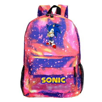 Bežné Batoh Sonic Cestovný Batoh Študentská Aktovka Chlapci Dievčatá Sonic Školské Tašky pre Dospievajúce Dievčatá Chlapci