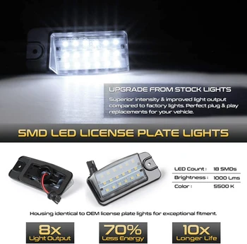 2 ks bez Chýb Xenon White LED špz osvetlenie Pre Infiniti FX37 FX50 FX35 QX50 QX70 EX25 EX35 EX37 Q45 Číslo Auta Lampy
