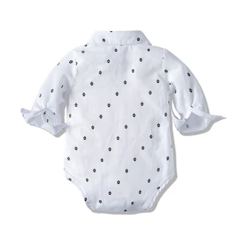 Jeseň&Jarné Oblečenie Baby Chlapci Gentleman Šaty Romper Klobúk, Topánky 7 KS Deti, Svadobný Oblek Batoľa Detský Narodeniny Oblečenie