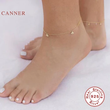 CANNER INY Vietor Mini Slon Anklet Náramok 925 Sterling Silver Ponožky Pre Ženy, Ženy Nohy Šperky Lete Cavigliera Donna