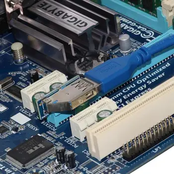 FU3401 PCI-E na 4 Port USB 3.0 Predný Panel Kombinovaný Držiak USB 3.0 5 gb / S PCI Express Rozširujúcu Kartu Adaptér pre Stolné PC