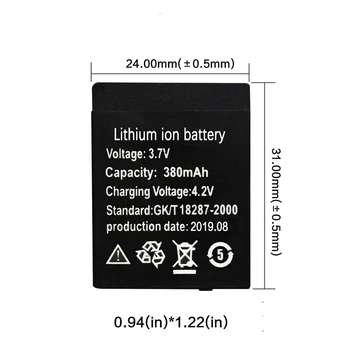 2 ks/Veľa Lq-s1 3,7 v Smart Hodinky Dz09 Výmena Batérie 380mAh Li-ion, Li Polymérová Batéria Pre Inteligentné Hodinky DZ09 QW09 W8 A1 V8 X6