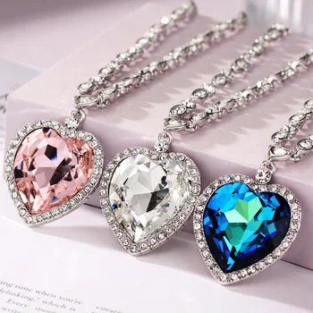 Neoglory Srdce Láska Maxi Boho Choker Náhrdelníky&Prívesky pre Ženy Módne Šperky 2020 Ozdobené Kryštálmi z Rakúska