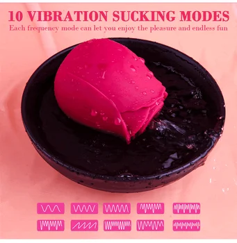 Rose Pošvy Sania Vibrátor Intímne Dobré Bradavky Bulík Ústne Lízanie Stimulácia Klitorisu Silný G Mieste Sexuálne Hračky pre Ženy
