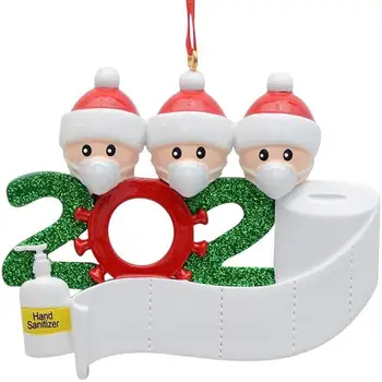 2020 Vianočné Ozdoby Osobné Prežil Rodina 2 3 4 5 Živice Dekorácie Maskované Ručne prať Vianočný Stromček Visí Prívesok