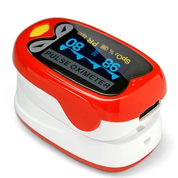 Dieťa Pediatri Prenosné Pulzný Oximeter Prst Kyslíka SpO2 Sýtosť a srdcovej frekvencie Monitora USB Nabíjateľné