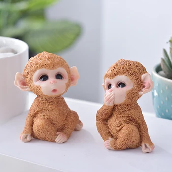 ŤIA-GUI LUO Živice Opice Remesiel Simulácie Zvieracích Model Domáce Dekorácie Miniatúrne Miniatúrne Záhradné Figúrky B030