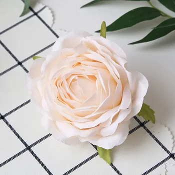 15pcs/Veľa Umelého hodvábu Ruže kvet hlavu domov displej kvetinový pokrývku hlavy kostým falošné kvetinové Svadobné fotografie DIY rekvizity