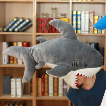 Piesok Socha Shark Plyšové Hračky Zábavné Bábika Vankúš Čisté Červené Mužov a Žien Priatelia Narodeniny Darček Vtip