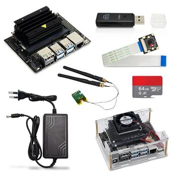 Nvidia Jetson Nano Developer Kit B01 Verzia Malé Výkonný Počítač pre AI Rozvoja+Puzdro+Napájací Adaptér/SD/Kamera/wifi