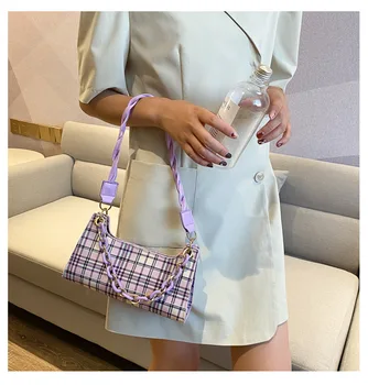 V lete čistá hongbao taška skontrolujte Podpazušia Bageta taška populárne žien taška 2020 nový-taška cez rameno