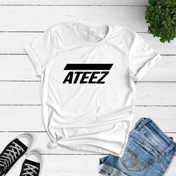 Kórejský Kpop Skupiny ATEEZ T-Shirt Ženy Muži Tričko Topy Hongjoong Seonghwa Yunho Yeosang San Mingi Wooyoung Jongho ATEEZ Tričko