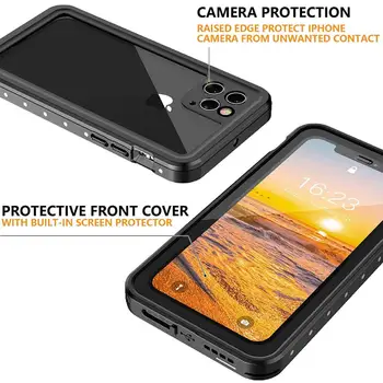 Pre iPhone 11 Vodotesné puzdro Full-Robustné Telo s vstavaným-in Screen Protector Shockproof Prachotesný puzdre pre iPhone11 Pro/Pro Max