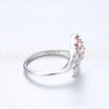 CZCITY Vysoko Kvalitné Čisto 925 Sterling Silver Nastaviteľné Otvoriť Prstene pre Ženy, Luxusné Zapojenie & Svadobné Šperky Bijoux Dary
