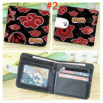 Anime Naruto Uzumaki Krátke Tlačidlo Peňaženky Cartoon Skladacie Zips Kabelku Mince Taška