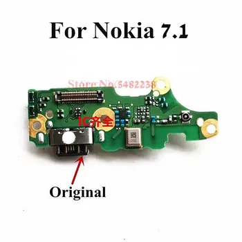 Originálne USB Nabíjací Dok Port Flex Kábel Pre Nokia 7.1 Nabíjačky konektor Mikrofónu konektor rada Náhradné diely
