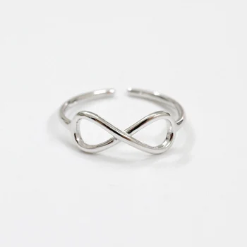 925 Sterling Silver Infinity Krúžok Večnosti Otvoriť Krúžok Charms Najlepší Priateľ Dar Nekonečnej Lásky Symbolom Módy Prstene Pre Ženy šperky
