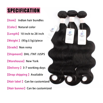 Kisshair prirodzené farby tela vlna, vlasy, 3 zväzky Indickej ľudské vlasy 10-28 palcov non remy vlasy weaves