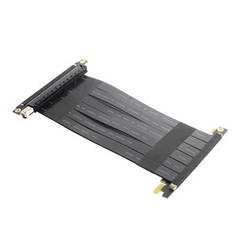 Double Reverse PCI-E x16 3.0 Grafická Karta Predlžovací Kábel Plnej Rýchlosti Stabilné Kompatibilný s ITX formátu A4 Šasi Čierna Biela R33UF-TU