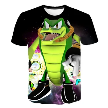 2020 Lete Nové Deti Sonic the Hedgehog T Shirt 3D Tlač Komiksu, Anime T-shirts Dragonball Polyester Tričko Tee Ázijské Veľkosť 4~14T