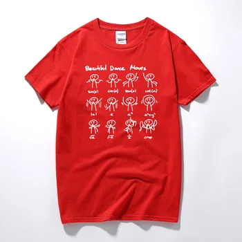 Nová Značka oblečenia Kolo Krku Matematika matematika krásne tanečné pohyby pánske t-shirt Dizajnér priateľ Krátky Rukáv t shirt