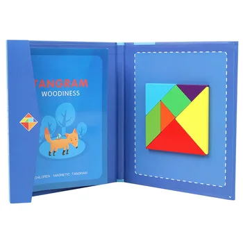 Nové Magnetické 3D Puzzle Skladačky Tangram Hra Montessori Vzdelávania Vzdelávacie Kreslenie Doskové Hry, Hračky Darček pre Deti