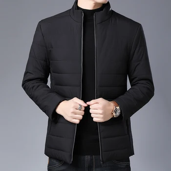 2021 Hrubé Zimné Módne Značky Bundy Mužov Vetrovka Streetwear Kórejský Prešívaná Bunda Puffer Bublina Kabáty, Pánske Oblečenie