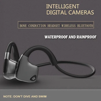 Kostné Vedenie Bezdrôtový Headset Bluetooth Vonkajšie Spustiť Športové basy Slúchadlá Nepremokavé a Dážď dôkaz pohybu Slúchadlá