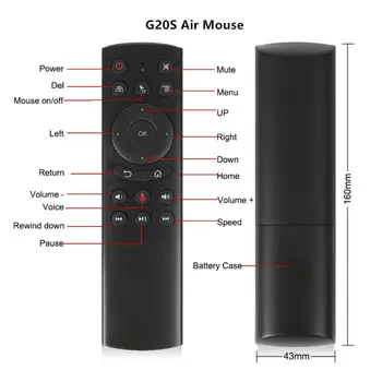 G20S Gyro Smart Hlas, Diaľkové Ovládanie IR Vzdelávania 2.4 G RF Mini Bezdrôtovej Lietať Vzduchom Myši, Klávesnice G20 Pre Android TV Box