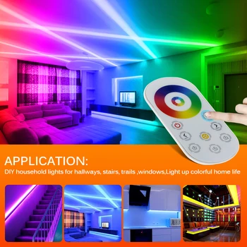 5050 LED Pásy, RGB / RGBW / RGBWW 5M 10M RGB Farby Premenlivé Flexibilné LED Svetlo Pásky + Diaľkový ovládač + DC12V Napájací Adaptér
