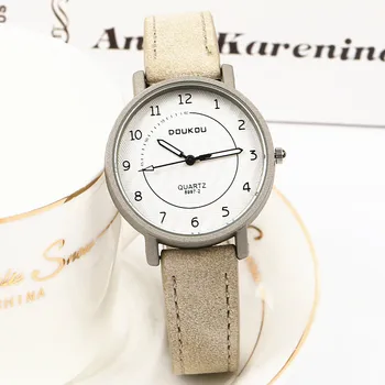 Dámy dizajnér vretro kožené ženy náramok hodiniek hnedé retro jednoduché quartz žena hodiny módne malé dial žena náramkové hodinky
