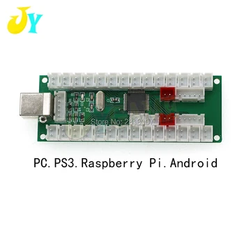 Doprava zadarmo Arkádová Hra s Nulovým Oneskorením USB Encoder PC, PS3 Raspberry Pi Android Ovládač USB Rada 5v LED Tlačidlo Regulátora