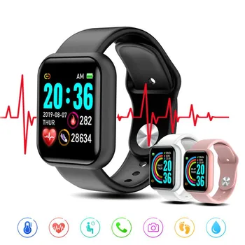 2020 Nové Inteligentné Hodinky mužov Srdcovej frekvencie, Krvného Tlaku a Nepremokavé Športové Ženy Smartwatch Fitness Tracker Y68 Pre systém IOS, Android, iPhone