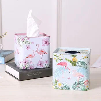 Nordic Flamingo Jednorožec Tin Tkaniva Box Papiera Držiak Tkaniva Držiak Na Pokrytie Domácej Ploche Dekorácie