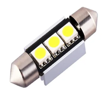 10pcs 5050 SMD LED White Žiarovky Vlkovcový 31mm 36 mm 39 mm 41mm CANBUS bez Chýb C5W LED Žiarovky Dvere-Stop-Svetlo