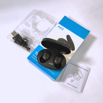 A6S TWS Bluetooth Slúchadlá Bezdrôtové Slúchadlá Stereo Headset hráč športové Slúchadlá mikrofón s nabíjanie box pre smartphone