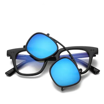 GLTREE Odnímateľný Dvojité slnečné Okuliare Muži Farby Povlaku Dizajn Okuliare Módne Jazdy slnečné Okuliare Ženy Oculos De Sol UV400 G313